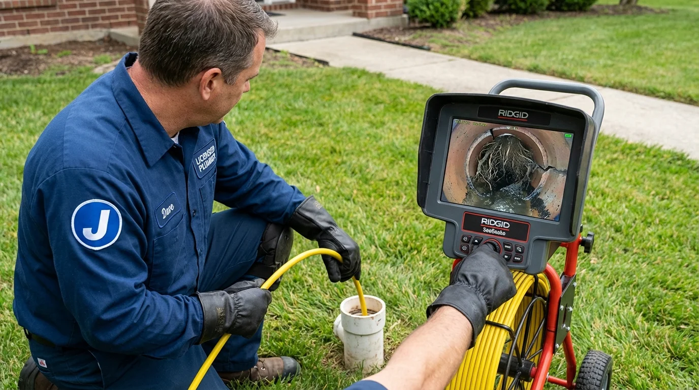 Sewer camera inspection being performed by Johns Plumbing LLC in Caldwell